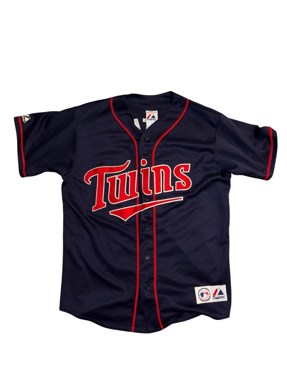 Majestic Minnesota Twins Navy & Red Baseball Jersey Johann Santana Size M
